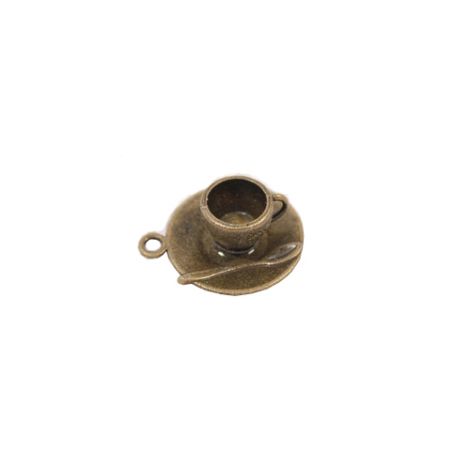 Zawieszka metalowa Charms ScrapBerry's Tea Time, 27mm